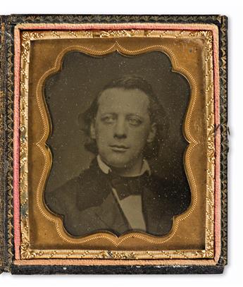 (CASED IMAGES) A group of more than 100 cased images, including about half daguerreotypes and half ambrotypes.